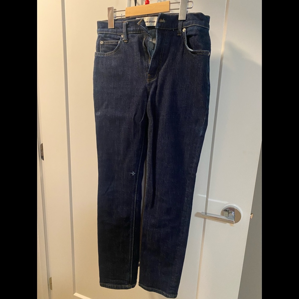 Reformation high rise petite Hepburn skinny jeans